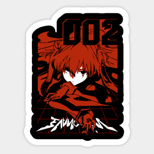 Eva 002 Neon Genesis Evangelion Sticker